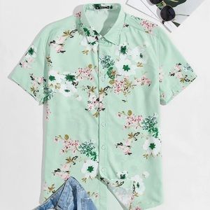 Floral button down